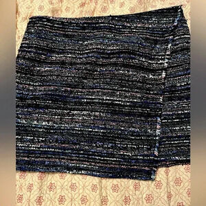 Diane Von Furstenberg tweed wrap look mini skirt